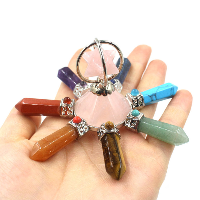 Decoración de chakras con cristales naturales de Olivenorma