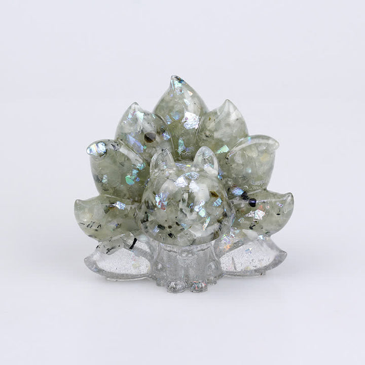 Decoración con piedras preciosas de zorro de cristal natural de Olivenorma