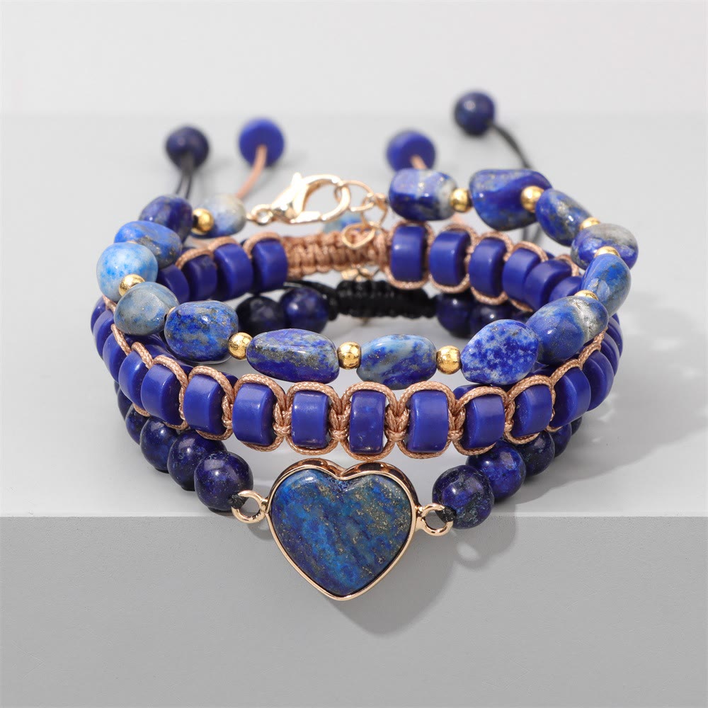 Pulsera con colgante en forma de corazón trenzado de cuerda hecha a mano de Olivenorma