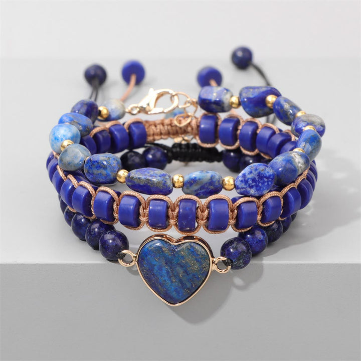 Pulsera con colgante en forma de corazón trenzado de cuerda hecha a mano de Olivenorma