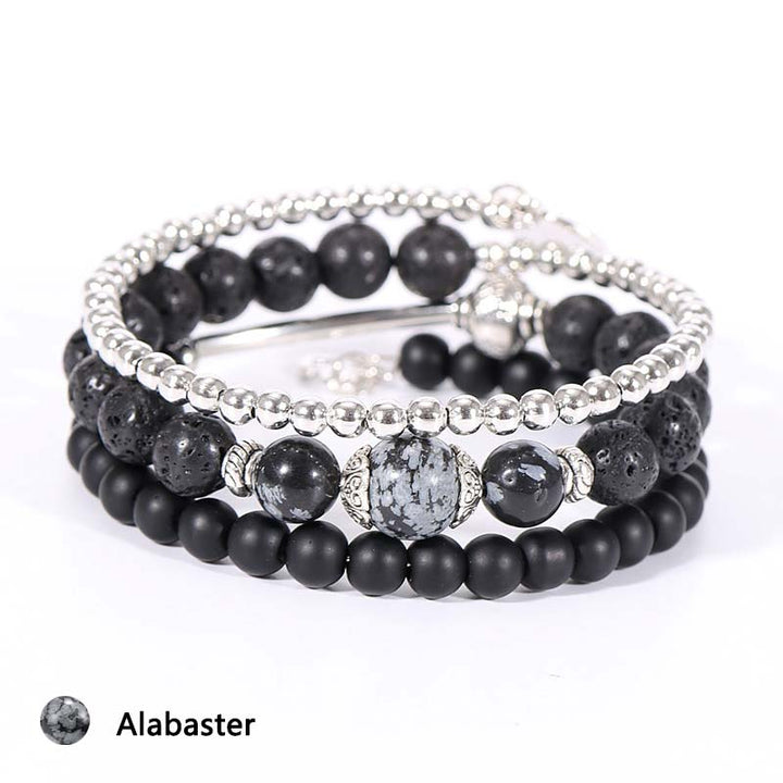 Pulsera de piedra protectora de cristal natural