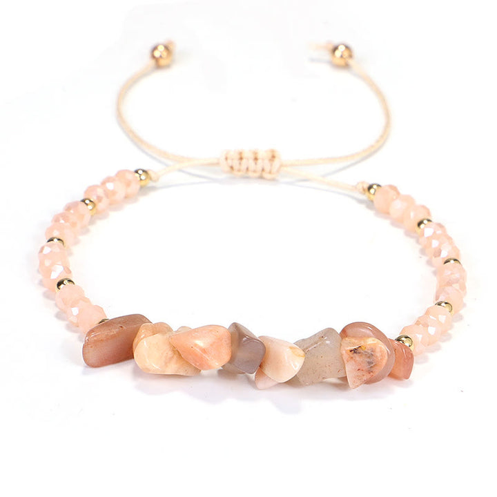 Pulsera de hilo de grava con cristales de Bohemia de Olivenorma 