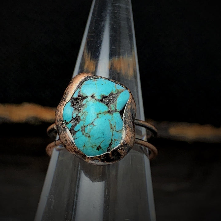 Anillo ajustable con doce piedras de nacimiento de piedra irregular natural en bruto de Olivenorma 