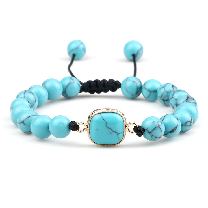 Pulsera de cuentas de opalita con piedra de ojo de gato de Olivenorma