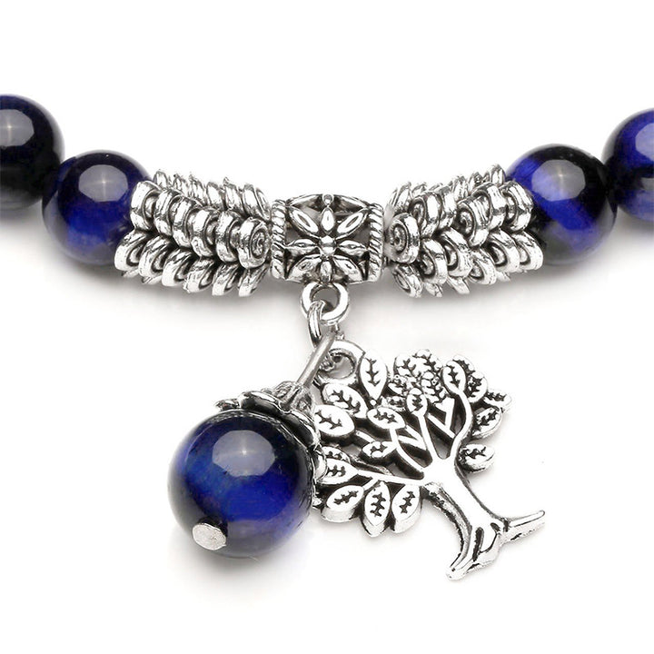 Pulsera de árbol de la vida de cristal natural