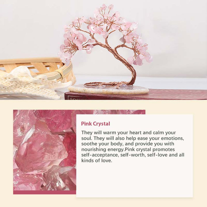 Árbol de Feng Shui con piedra de cristal natural Olivenorma