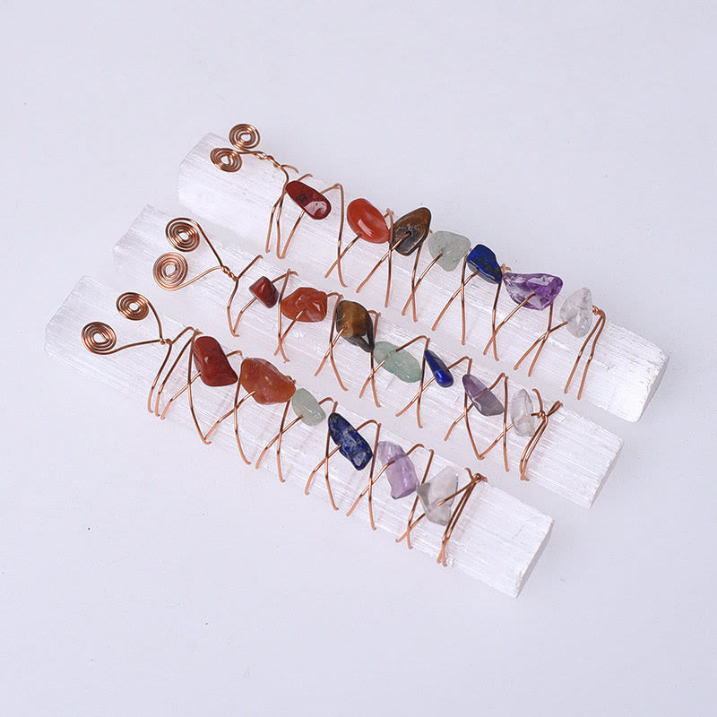 Varitas de cristal de yeso marroquíes para chakras de Olivenorma