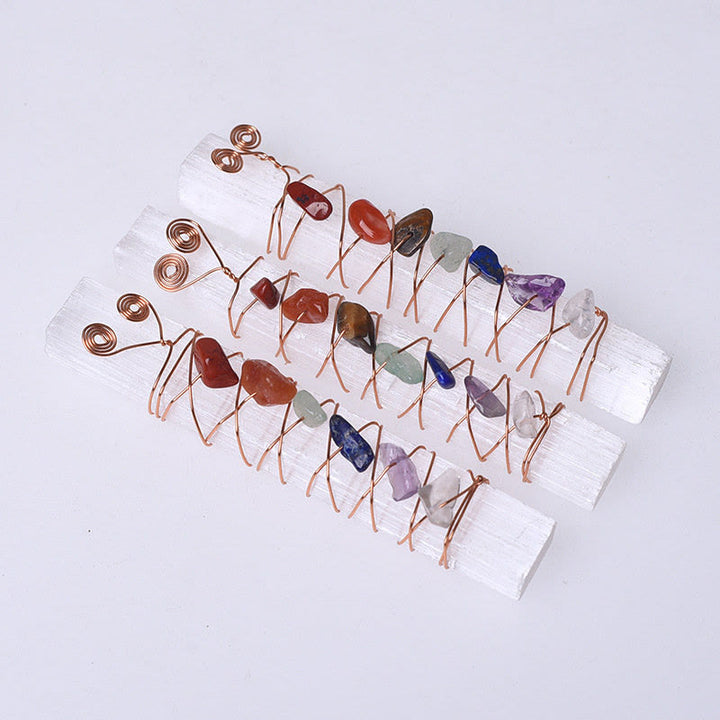 Varitas de cristal de yeso marroquíes para chakras de Olivenorma