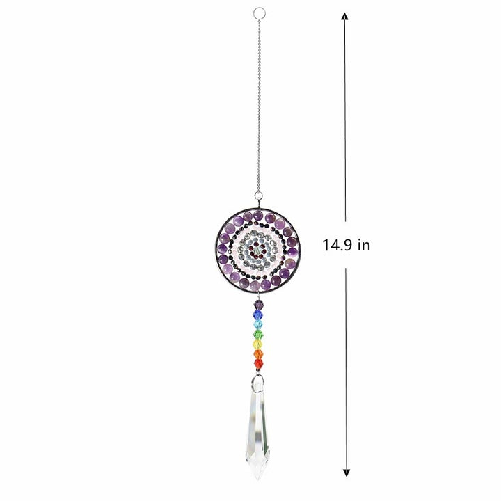 Atrapasol de cristal de Olivenorma, carillón de viento para chakras hecho a mano 