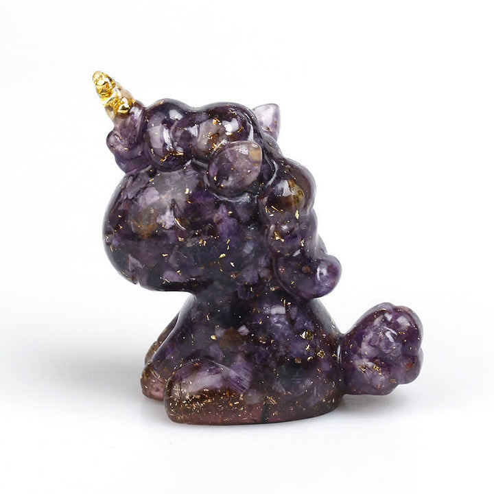 Decoración con piedras preciosas de unicornio de cristal de Olivenorma