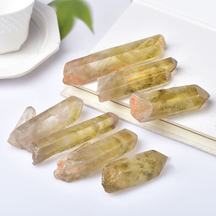 Varitas de cristal de citrino en bruto de Olivenorma