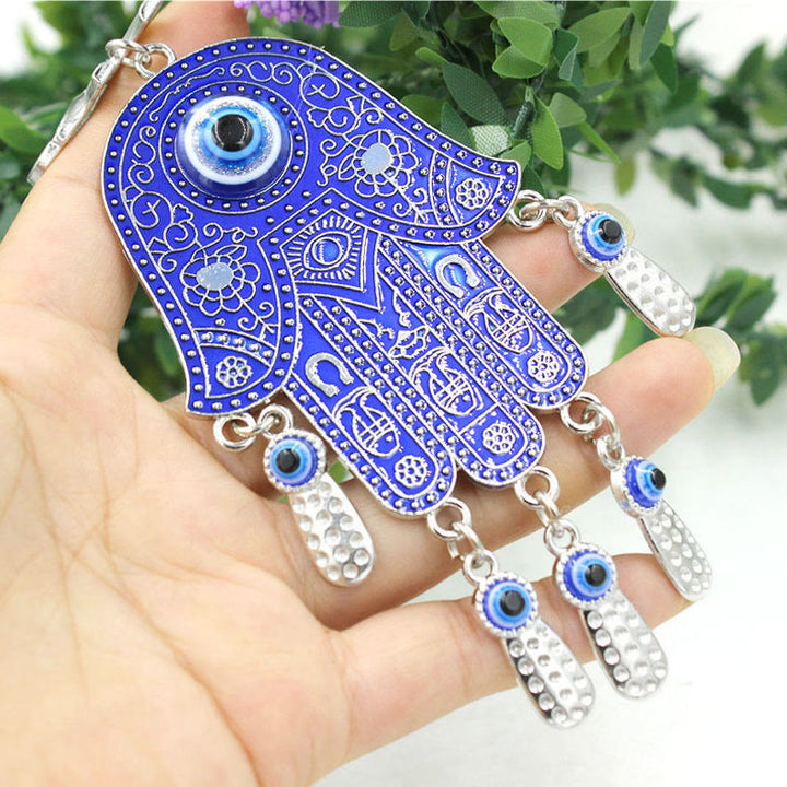 Adorno de pared con hamsa y ojo malvado azul de Olivenorma