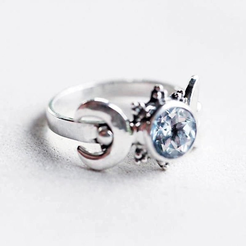 Anillo de la diosa de la luna mística de Olivenorma