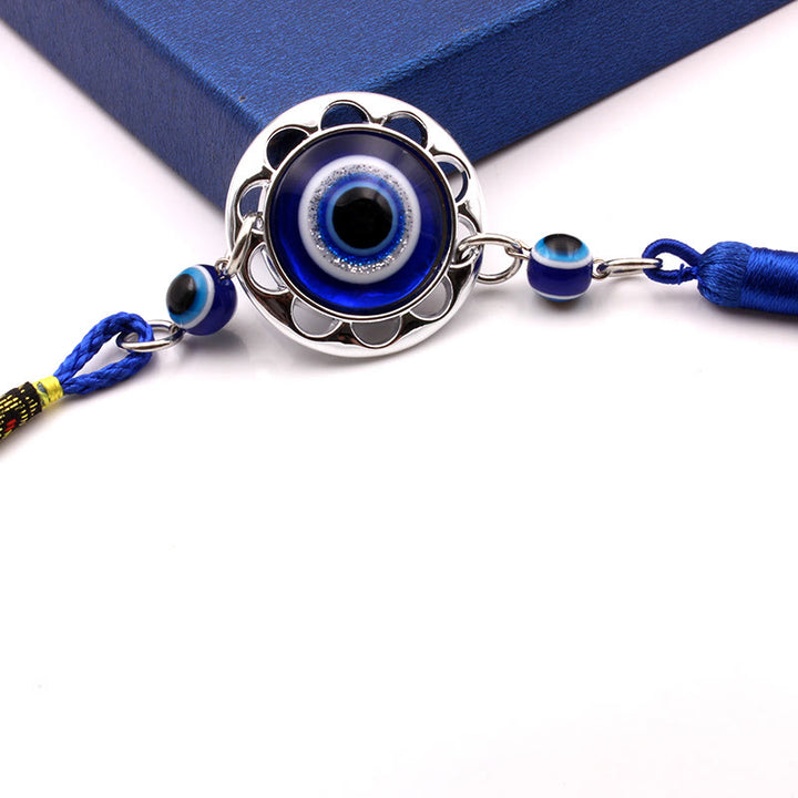 Adorno para coche con borlas de ojo malvado azul de Olivenorma 
