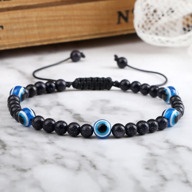 Pulsera de cuentas de ojo de tigre y ojo malvado de Olivenorma 