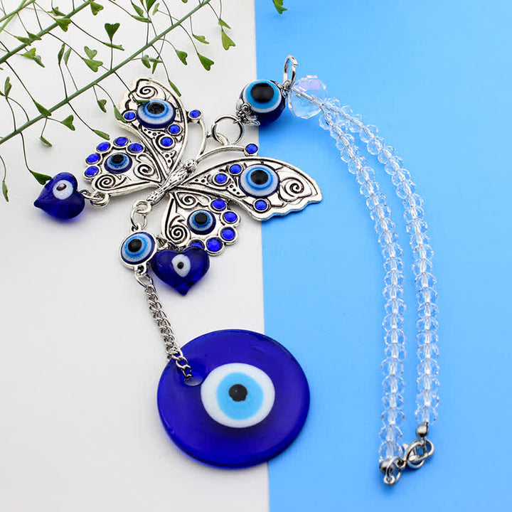 Amuleto decorativo de pared con forma de mariposa y ojo malvado de Olivenorma