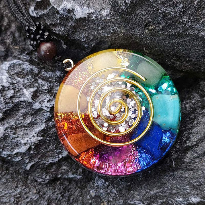Collar de orgón con chakras de Olivenorma 