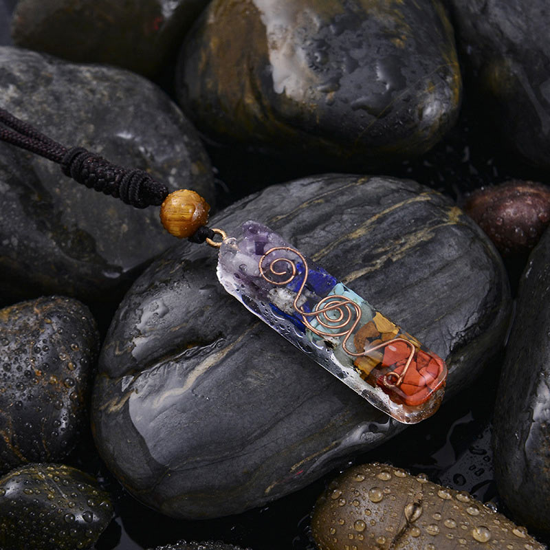 Collar de sanación de chakras con orgón de Olivenorma 