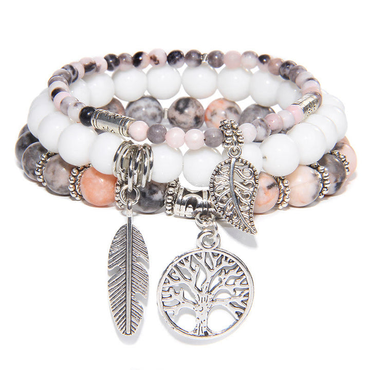 Juego de 3 pulseras con el árbol de la vida "Momentos de sanación de la naturaleza" de Olivenorma 