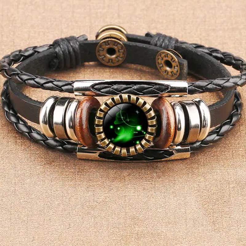 Pulsera retro del zodiaco Olivenorma