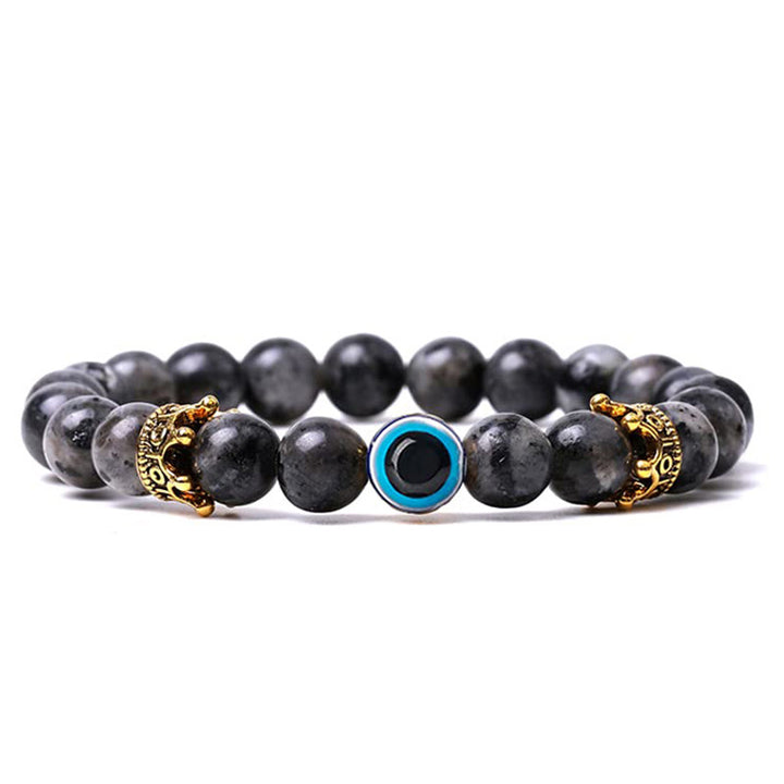 Pulsera de piedra natural con protección contra el mal de ojo
