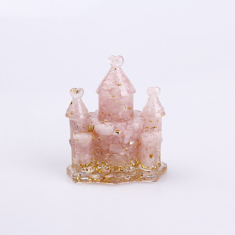 Decoración con piedras preciosas de castillo de epoxi de cristal natural de Olivenorma