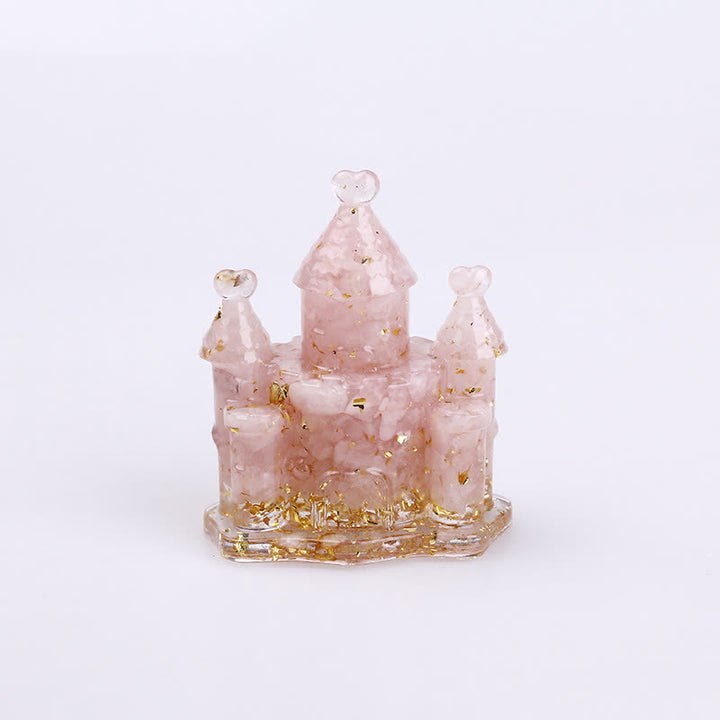 Decoración con piedras preciosas de castillo de epoxi de cristal natural de Olivenorma