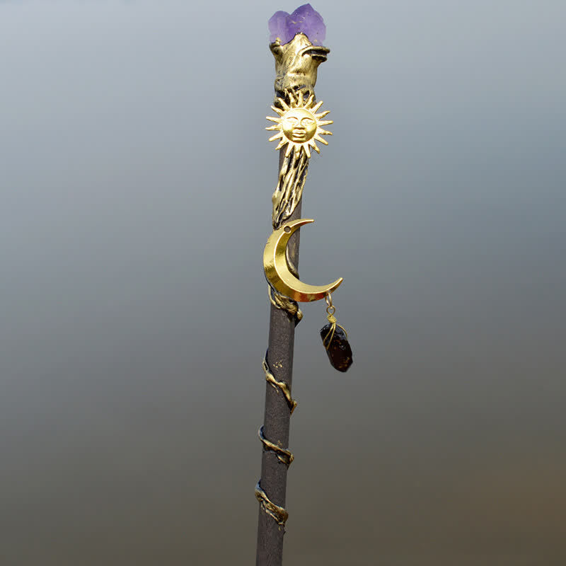 Varitas de cristal de hadas de la luna y el sol de Olivenorma