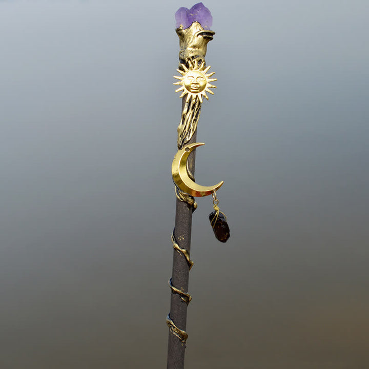 Varitas de cristal de hadas de la luna y el sol de Olivenorma