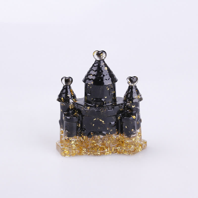 Decoración con piedras preciosas de castillo de epoxi de cristal natural de Olivenorma