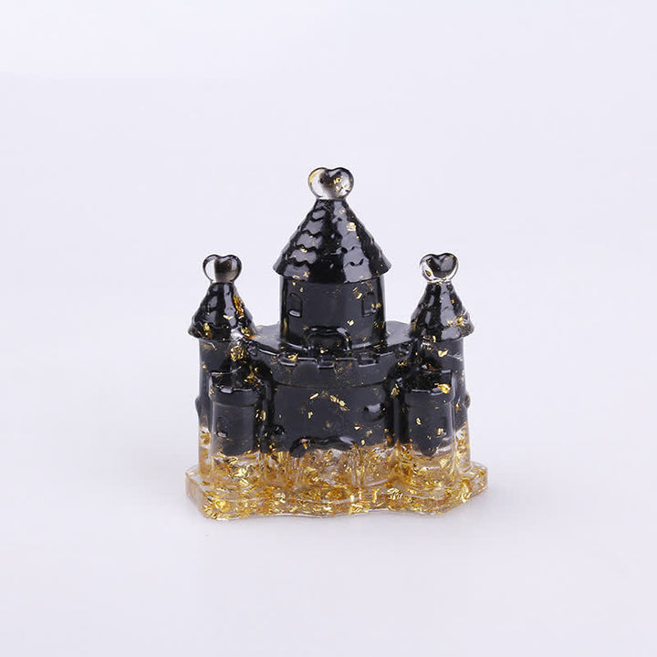 Decoración con piedras preciosas de castillo de epoxi de cristal natural de Olivenorma
