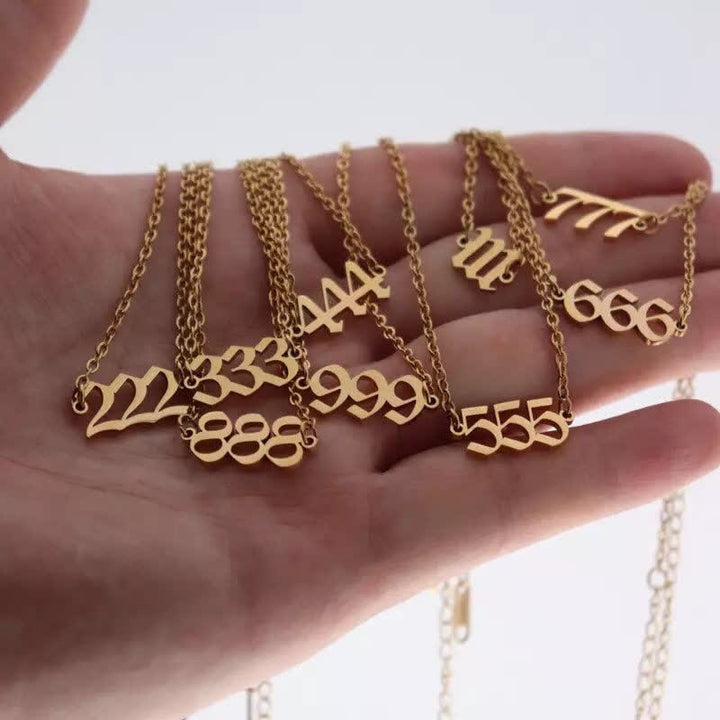 Pulsera de tobillo espiritual con números de ángel