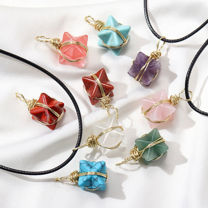 VEHÍCULO DE LUZ DIVINA - Collar Merkaba de Cristal 