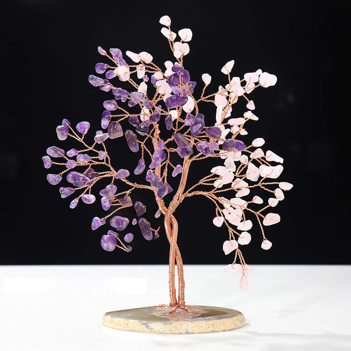 Árbol de Feng Shui con piedra de cristal natural Olivenorma