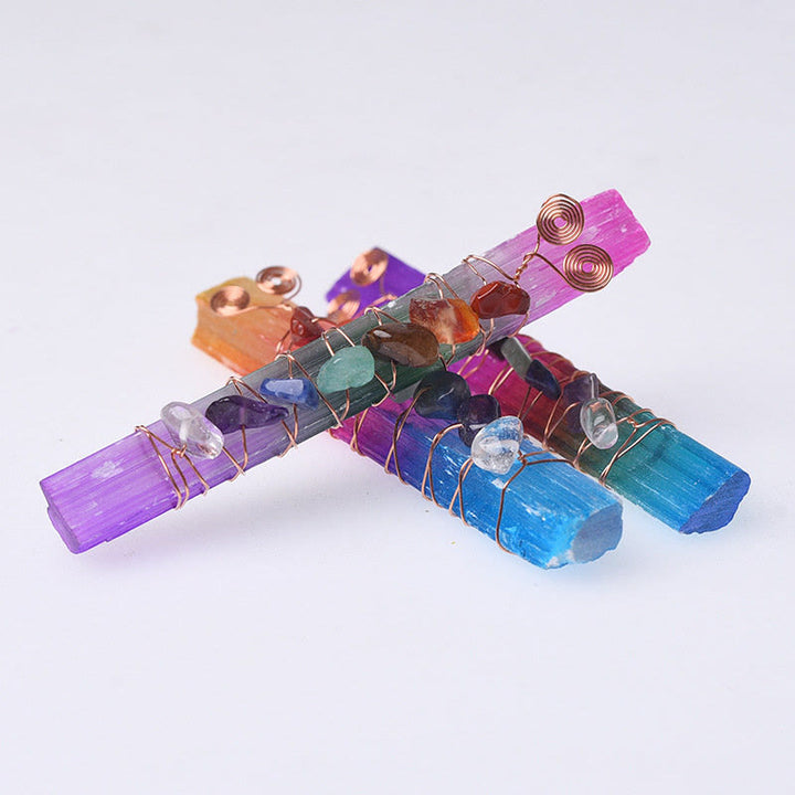 Varitas de cristal de yeso marroquíes para chakras de Olivenorma