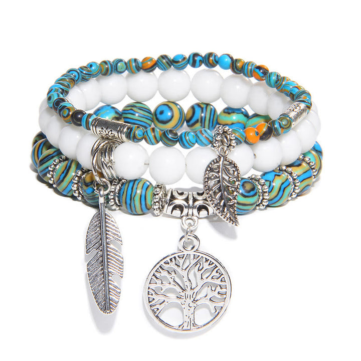 Juego de 3 pulseras con el árbol de la vida "Momentos de sanación de la naturaleza" de Olivenorma 