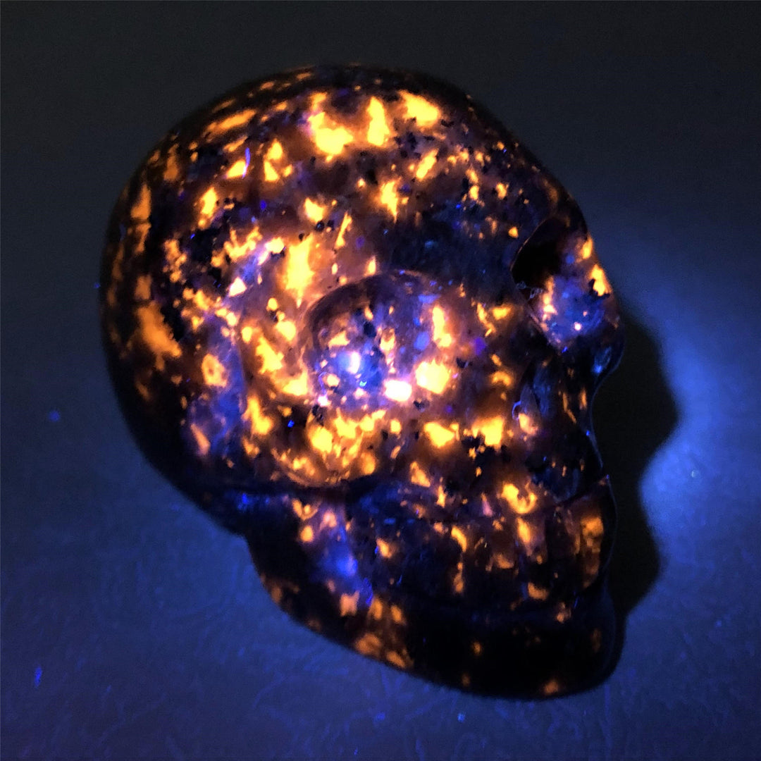 Decoración de calavera de cristal de yooperlita de Olivenorma