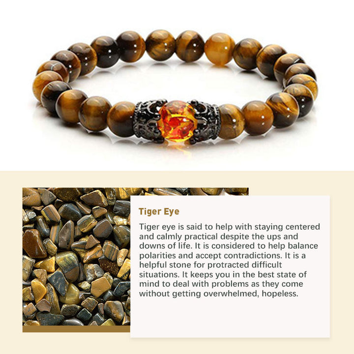 Pulsera de piedra de cristal natural.