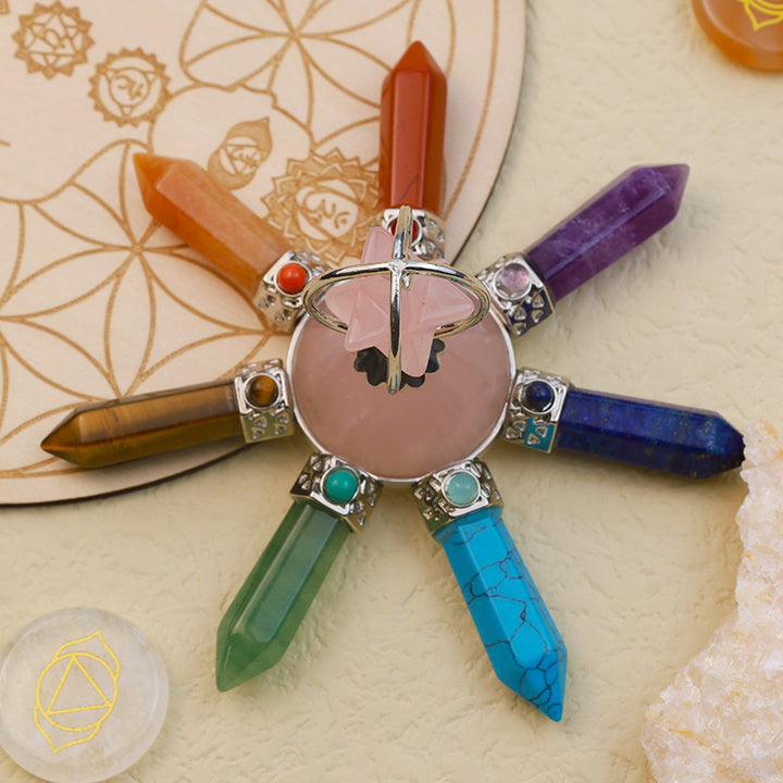 Decoración de chakras con cristales naturales de Olivenorma