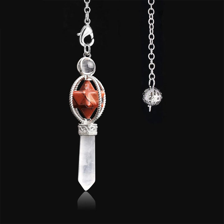 Péndulo de piedra de cristal natural. 