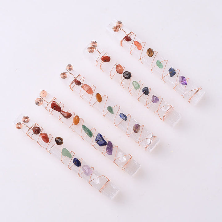 Varitas de cristal de yeso marroquíes para chakras de Olivenorma