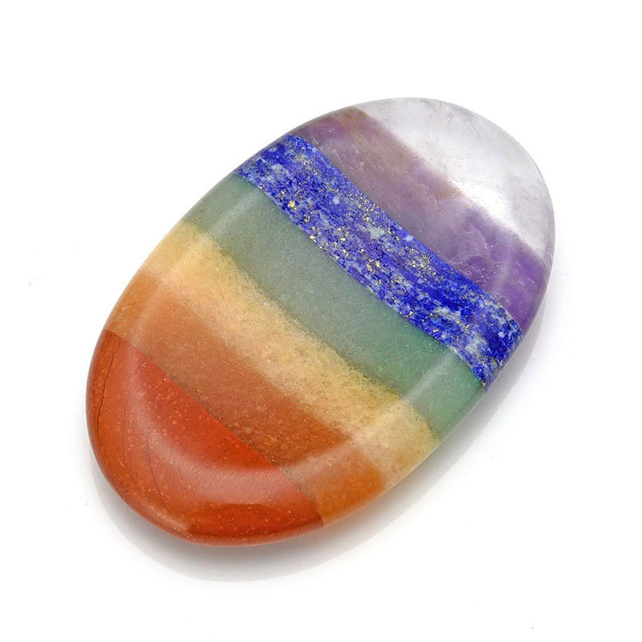 Piedra arcoíris para la preocupación del pulgar en el chakra Olivenorma