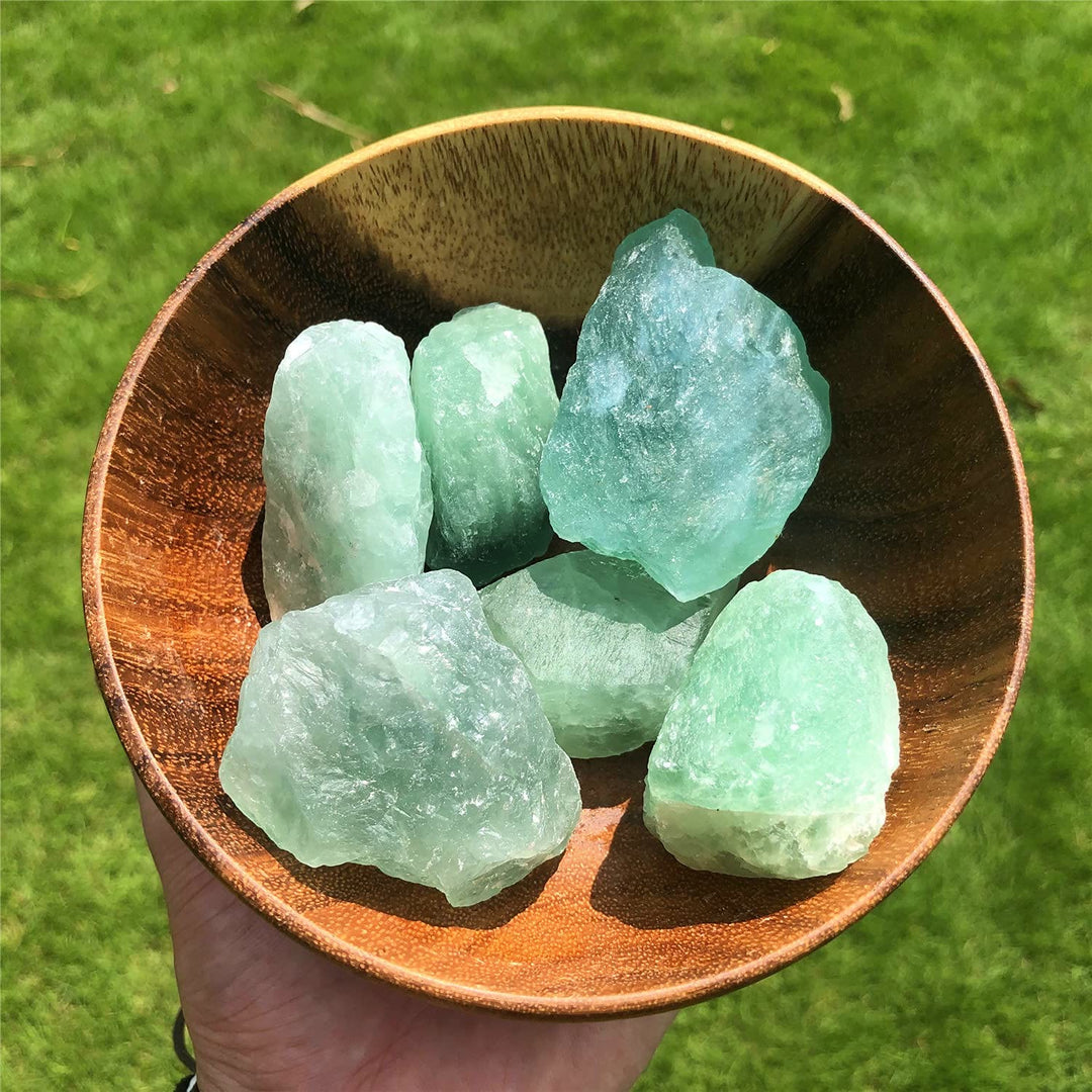 Piedra natural fluorita arcoíris cristalina de Olivenorma
