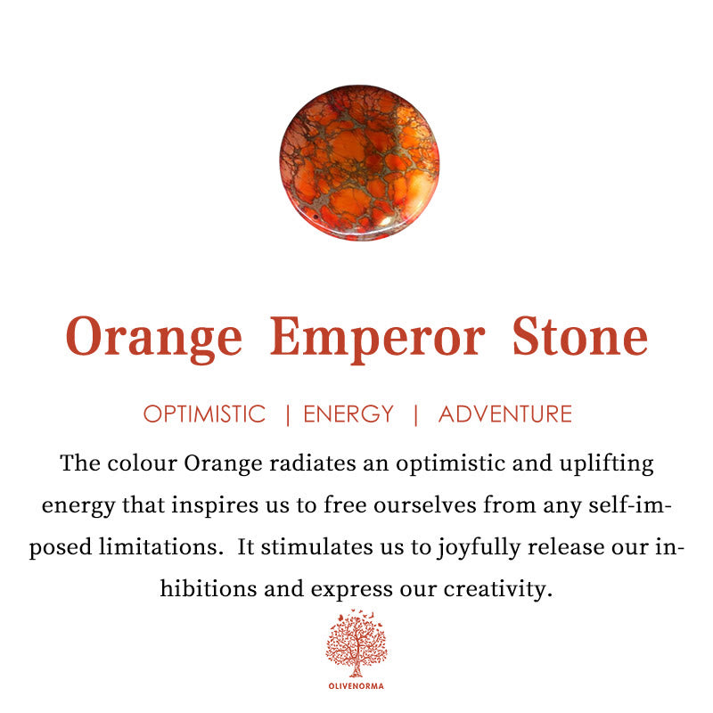 Pulsera energética de chakras con piedra del emperador Olivenorma 