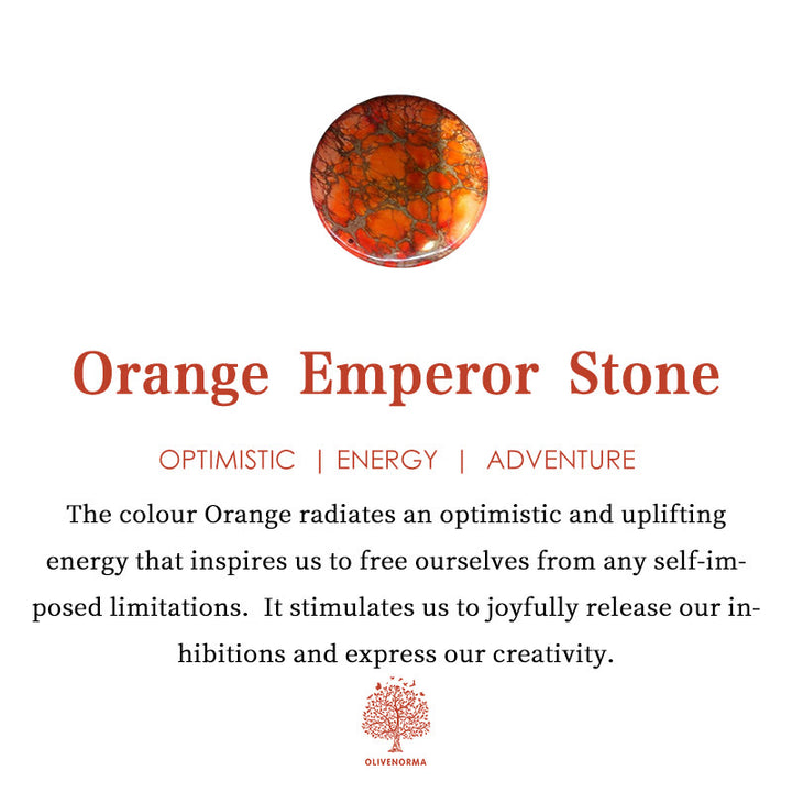 Pulsera energética de chakras con piedra del emperador Olivenorma 