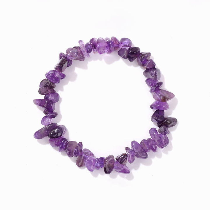 Pulsera de grava irregular natural colorida de Olivenorma 
