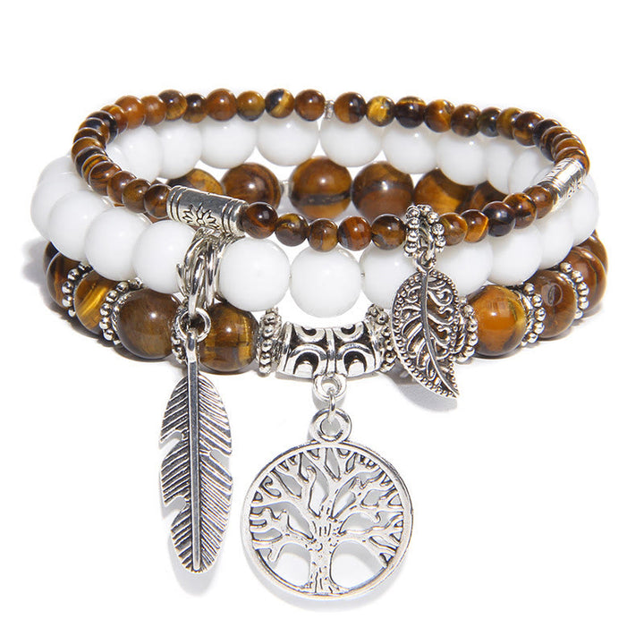 Juego de 3 pulseras con el árbol de la vida "Momentos de sanación de la naturaleza" de Olivenorma 