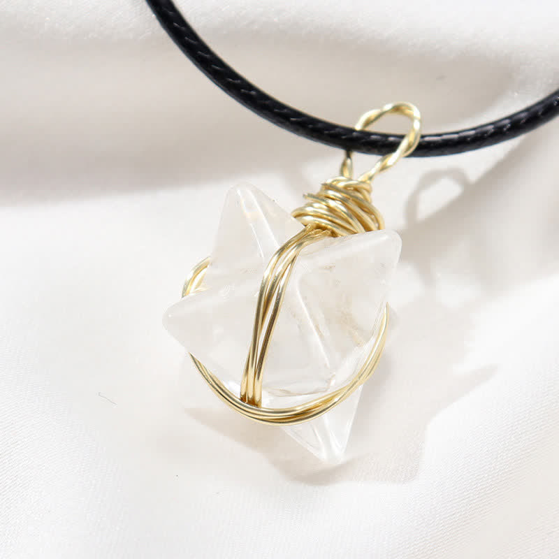 VEHÍCULO DE LUZ DIVINA - Collar Merkaba de Cristal 