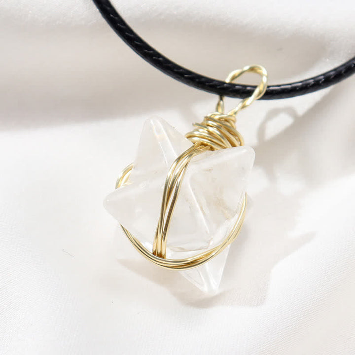 VEHÍCULO DE LUZ DIVINA - Collar Merkaba de Cristal 