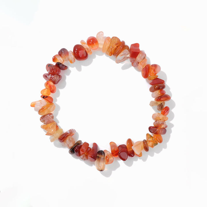 Pulsera de grava irregular natural colorida de Olivenorma 